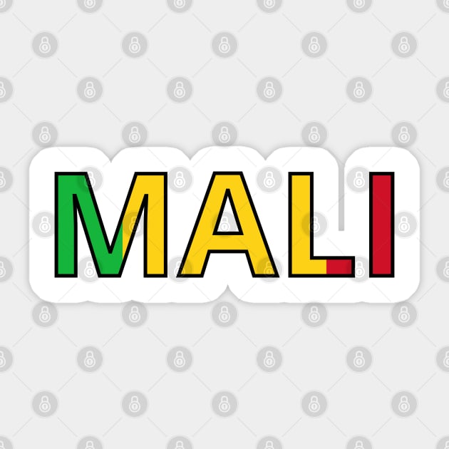 Drapeau Mali Sticker by Pixelforma